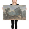 Park Landscape with Strolling Figures - Anonymous, French, 19th century - 19th century - Paper Poster Museum quality 7746322