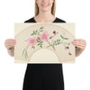 Fan Design with Flower Motifs - Anonymous, French, 19th century - 19th century - Paper Poster Museum quality 7725236
