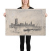 Westminster Palace - Félix-Hilaire Buhot - 1884 - Canvas Museum quality 7738120