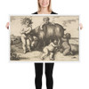 Four boys, a young satyr, and a goat (copy in reverse) - Wenceslaus Hollar - 17th century (?) - Matte Paper Framed Poster Museum quality 7741994