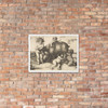 Four boys, a young satyr, and a goat (copy in reverse) - Wenceslaus Hollar - 17th century (?) - Matte Paper Framed Poster Museum quality 7741994