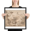 Landscape with Herdsman - Anonymous, Italian, Roman-Bolognese, 17th century - 17th century - Matte Paper Framed Poster Museum quality 7746214