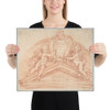 Design for a Pediment - Anonymous, French, 18th century - 18th century - Paper Poster Museum quality 7743638
