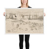 The Penny Boat (Penny Passengers, Limehouse) - James McNeill Whistler - 1860 - Matte Paper Framed Poster Museum quality 7741809