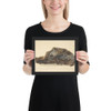 Study of a Rock - Anonymous, British, early 19th century - early 19th century - Photo Paper Framed Poster Museum quality 7744311