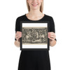 Hercules Fighting Against the Trojans from The Labors of Hercules - Sebald Beham - Photo Paper Framed Poster Museum quality 7747213