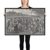New England Factory Life – "Bell Time" (Harper's Weekly, Vol. XII) - Winslow Homer - July 25, 1868 - Photo Paper Framed Poster Museum quality 7723840
