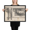 Design for a Sarcophagus or an Urn in a Niche - Anonymous, Italian, Piedmontese, 18th century - 1700–1780 - Matte Paper Framed Poster Museum quality 7745612