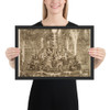 The Dutch Victory over the French and Spanish at Vigo Bay: Fireworks in the Hague, December 13, 1702 - Jan van Vianen - Matte Paper Framed Poster Museum quality 7743398