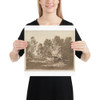 Wooded Landscape with Herdsmen and Cows - Thomas Gainsborough - August 1, 1797 - Paper Poster Museum quality 7742466
