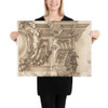 Design for an Overdoor Decoration (?) (recto);  Part of a Doorway (verso) - Anonymous, Italian, Bolognese, 18th century - 1740–60 - Photo Paper Poster Museum quality 7744323
