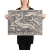 Venus Reclining on a Dolphin - Agostino Veneziano (Agostino dei Musi) - ca. 1516 - Photo Paper Poster Museum quality 7745105