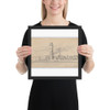 The Lighthouse of Travemünde Seen from the South - Martinus Rørbye - 1834 - Photo Paper Framed Poster Museum quality 7747057