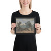 Park Landscape with Strolling Figures - Anonymous, French, 19th century - 19th century - Photo Paper Framed Poster Museum quality 7746353