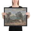 Park Landscape with Strolling Figures - Anonymous, French, 19th century - 19th century - Photo Paper Framed Poster Museum quality 7746353