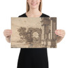 Landscape with Classical Architecture by a Lake - Anonymous, French, 17th century - 17th century - Paper Poster Museum quality 7746277