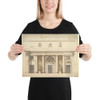 Elevation for a Portico of Doric Order - Anonymous, Italian, 18th or early 19th century - late 18th–early 19th century - Photo Paper Poster Museum quality 7723376