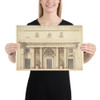 Elevation for a Portico of Doric Order - Anonymous, Italian, 18th or early 19th century - late 18th–early 19th century - Photo Paper Poster Museum quality 7723376