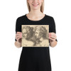 Heads of two young women - Wenceslaus Hollar - 1645 - Photo Paper Poster Museum quality 7741499