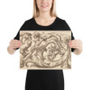 Horizontal Panel Design with Two Hybrid Creatures Interspersed between Acanthus Rinceaux - Anonymous, Italian, Venetian, 17th century - 17th century (first half) - Photo Paper Poster Museum quality 7723834
