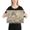 Lions Attacking Two Men and a Horse - James Ward - 1801–59 - Paper Poster Museum quality 7724063
