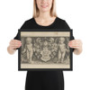 Title Page, from Two Genii with Animals - Nicolaes de Bruyn - 1594 - Matte Paper Framed Poster Museum quality 7747682