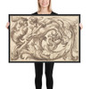 Horizontal Panel Design with Two Hybrid Creatures Interspersed between Acanthus Rinceaux - Anonymous, Italian, Venetian, 17th century - 17th century (first half) - Photo Paper Framed Poster Museum quality 7723863