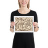 Horizontal Panel Design with Two Hybrid Creatures Interspersed between Acanthus Rinceaux - Anonymous, Italian, Venetian, 17th century - 17th century (first half) - Photo Paper Framed Poster Museum quality 7723863