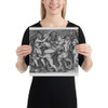 Bacchus Carried by Two Satyrs - Agostino Veneziano (Agostino dei Musi) - dated 1528 - Paper Poster Museum quality 7745085