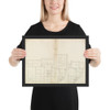 Unidentified palace, plan (recto) blank (verso) - Anonymous, French, 16th century - early to mid-16th century - Photo Paper Framed Poster Museum quality 7740708