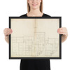 Unidentified palace, plan (recto) blank (verso) - Anonymous, French, 16th century - early to mid-16th century - Photo Paper Framed Poster Museum quality 7740708