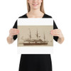 Aquidaban, Brazil, from the Famous Ships series (N50) for Virginia Brights Cigarettes - Allen & Ginter - 1895 - Photo Paper Poster Museum quality 7724305