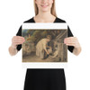 Girl Feeding Pigs - Richard Westall - 1800 - Paper Poster Museum quality 7746862