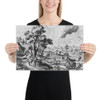 Four Landscapes with the Four Seasons - Hendrick van Schoel - 16th century - Paper Poster Museum quality 7724524