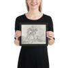 Hercules and Antaeus - Eugène Delacroix - 1852 - Photo Paper Framed Poster Museum quality 7798892