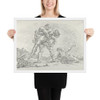 Hercules and Antaeus - Eugène Delacroix - 1852 - Photo Paper Framed Poster Museum quality 7798892