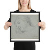 Head of a Woman (recto); Head of a Child, Study of Children's Forearms (verso) - Ciro Ferri - 1634–89 - Photo Paper Framed Poster Museum quality 7796316