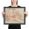 Seated Male Nude - Louis Lagrenée - n.d. - Matte Paper Framed Poster Museum quality 7798396