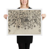 Design for Silverwork with Garlands, Birds, and Grotesque Motifs - Hieronymus Bang - ca. 1568–1633 - Matte Paper Framed Poster Museum quality 7794216
