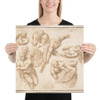 Group of Figures Copied from Michelangelo's Last Judgment - Francesco Allegrini - 1624–63 - Photo Paper Poster Museum quality 7797489