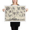 Horizontal Panel with a Row of Flowers Above a Frieze with a Battle Scene in a Landscape, from Livre Nouveau de Fleurs Tres-Util - Nicolas Cochin - 1645 - Matte Paper Framed Poster Museum quality 7794557