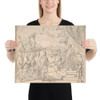 Vision of Constantine, copy after a drawing by Giacinto Gimignani - Anonymous, Italian, Roman-Bolognese, 17th century - 17th century - Paper Poster Museum quality 7797744