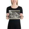 Lion Devouring a Horse - Eugène Delacroix - 1844 - Photo Paper Poster Museum quality 7798856