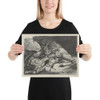 Lion Devouring a Horse - Eugène Delacroix - 1844 - Photo Paper Poster Museum quality 7798856