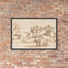 Horsemen Hunting - Francesco Allegrini - 1624–63 - Matte Paper Framed Poster Museum quality 7797205