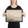 Ponte Molle, Rome - Joseph Vernet - 18th century - Matte Paper Framed Poster Museum quality 7794764