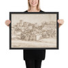 Landscape Study: Surburbs of Rome - Giovanni Francesco Grimaldi - 1606–80 - Matte Paper Framed Poster Museum quality 7795798