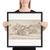 Landscape Study: Surburbs of Rome - Giovanni Francesco Grimaldi - 1606–80 - Matte Paper Framed Poster Museum quality 7795798