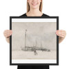 Fishing Boats on the Beach in Winter - Anton Mauve - mid to late 19th century - Matte Paper Framed Poster Museum quality 7795486