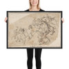 Cavalry Charge - Francesco Allegrini - 1624–63 - Matte Paper Framed Poster Museum quality 7797280